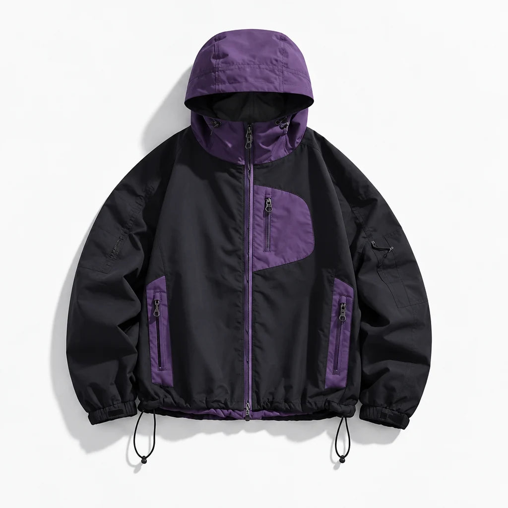 Rack - Unisex Water-Repellent & Windproof Reflective Lightweight Jacket - Deep Purple