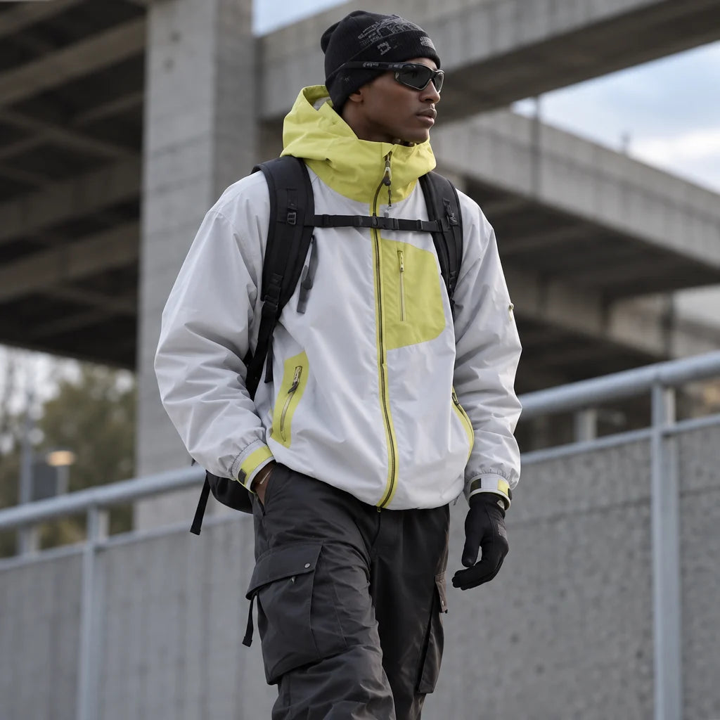 Rack - Unisex Water-Repellent & Windproof Reflective Lightweight Jacket - Grey