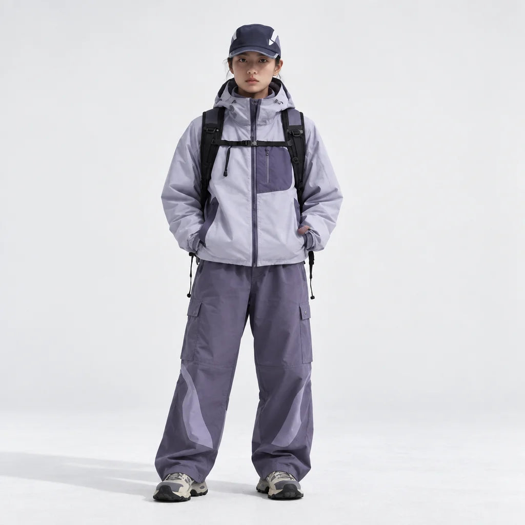 Rack - Unisex Water-Repellent & Windproof Reflective Lightweight Jacket - Mist Purple