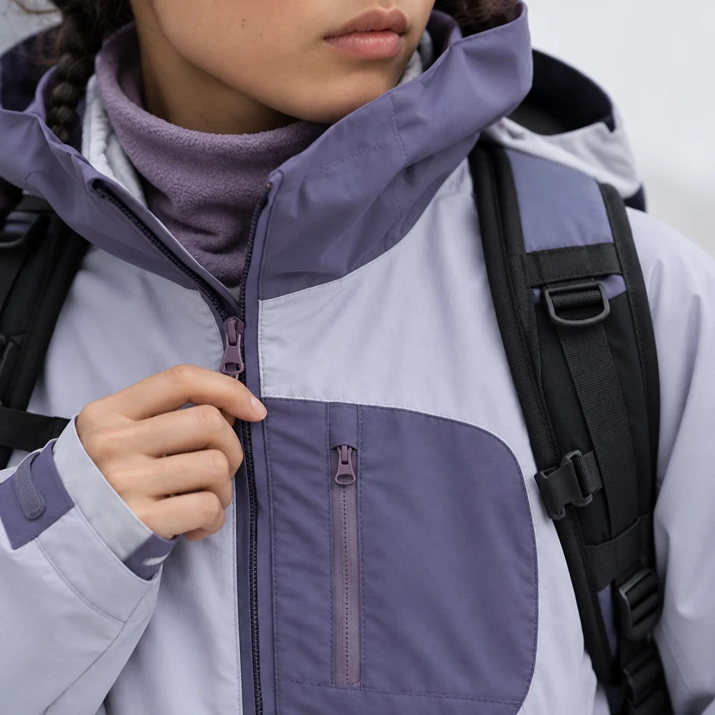 Rack - Unisex Water-Repellent & Windproof Reflective Lightweight Jacket - Mist Purple