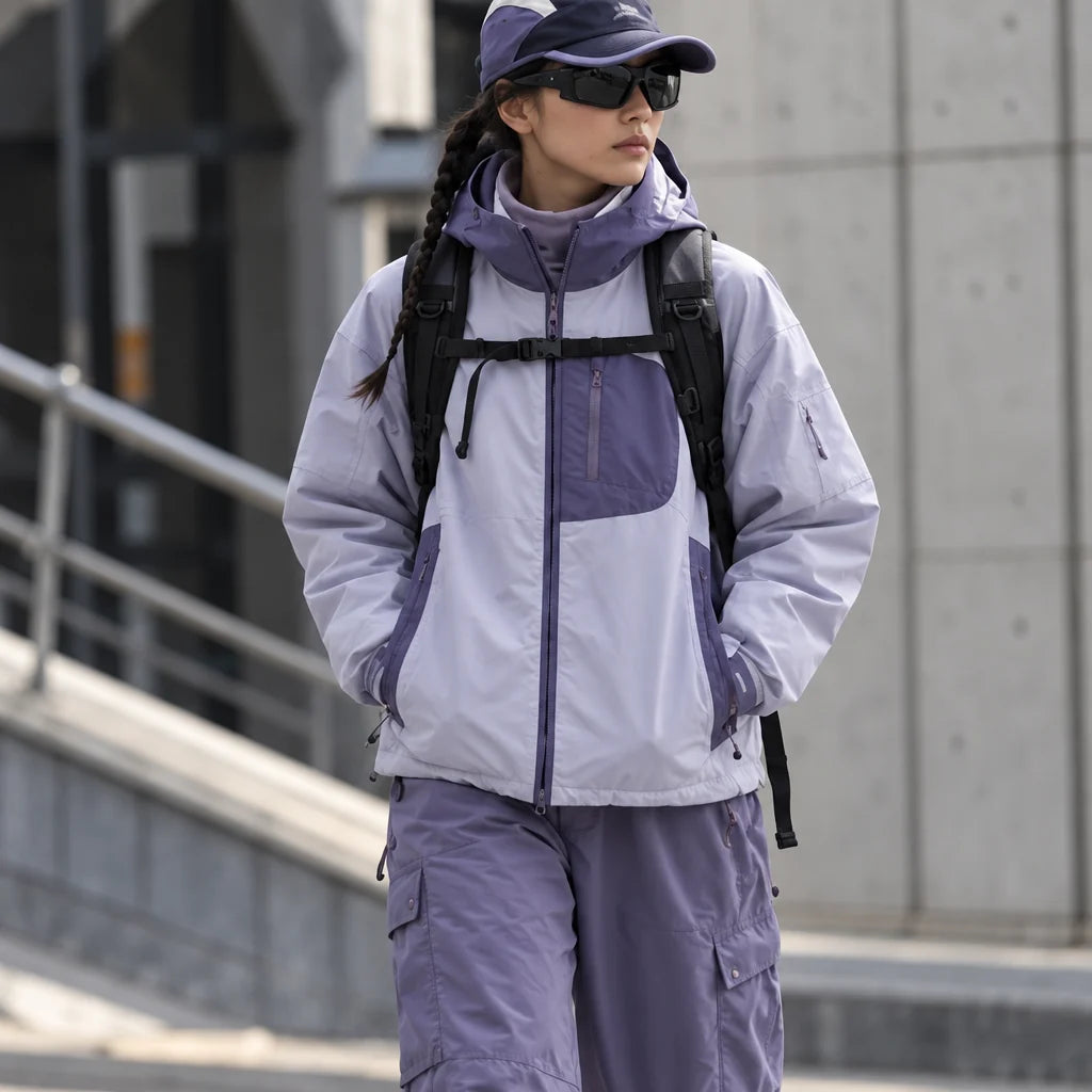 Rack - Unisex Water-Repellent & Windproof Reflective Lightweight Jacket - Mist Purple
