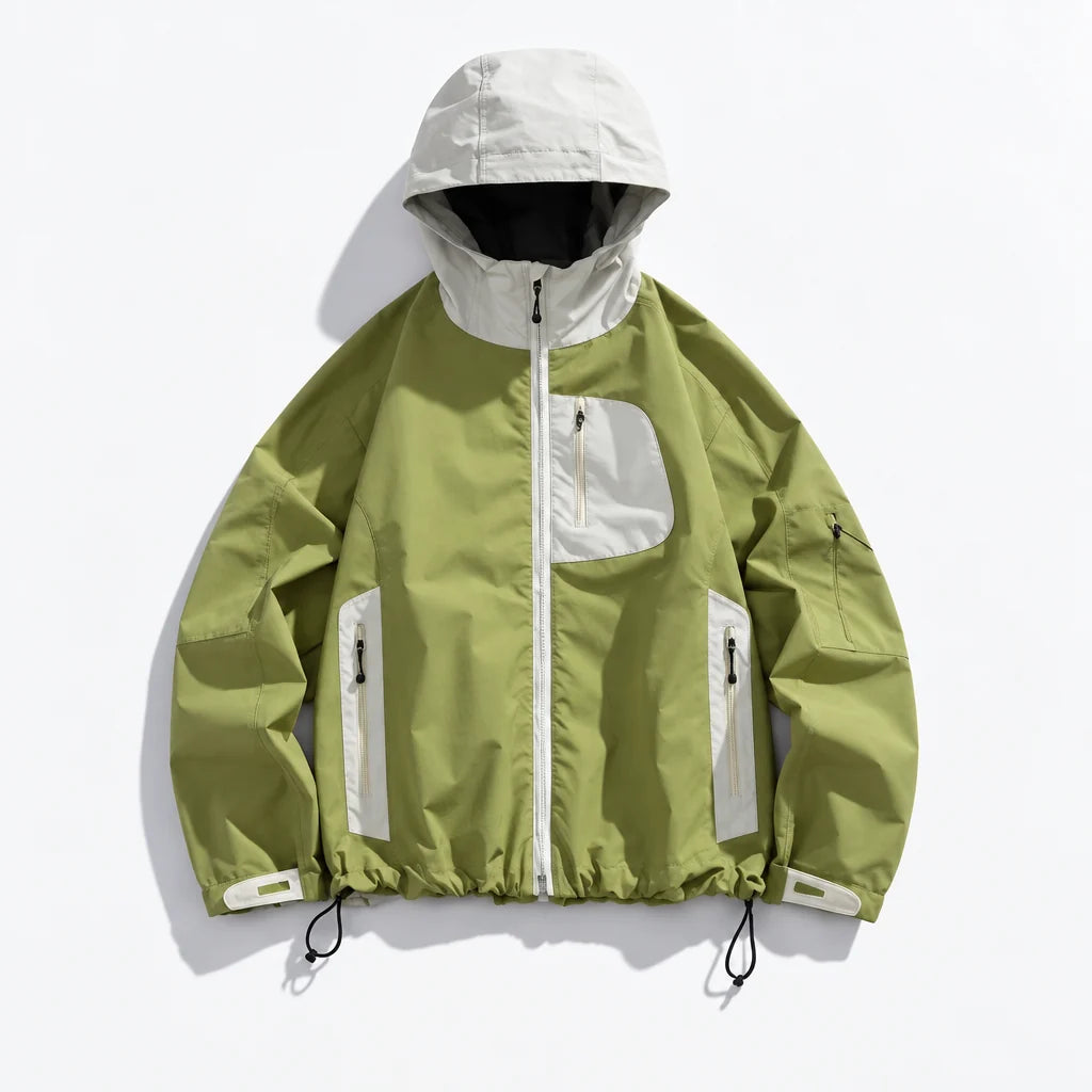 Rack - Unisex Water-Repellent & Windproof Reflective Lightweight Jacket - Yellow Green
