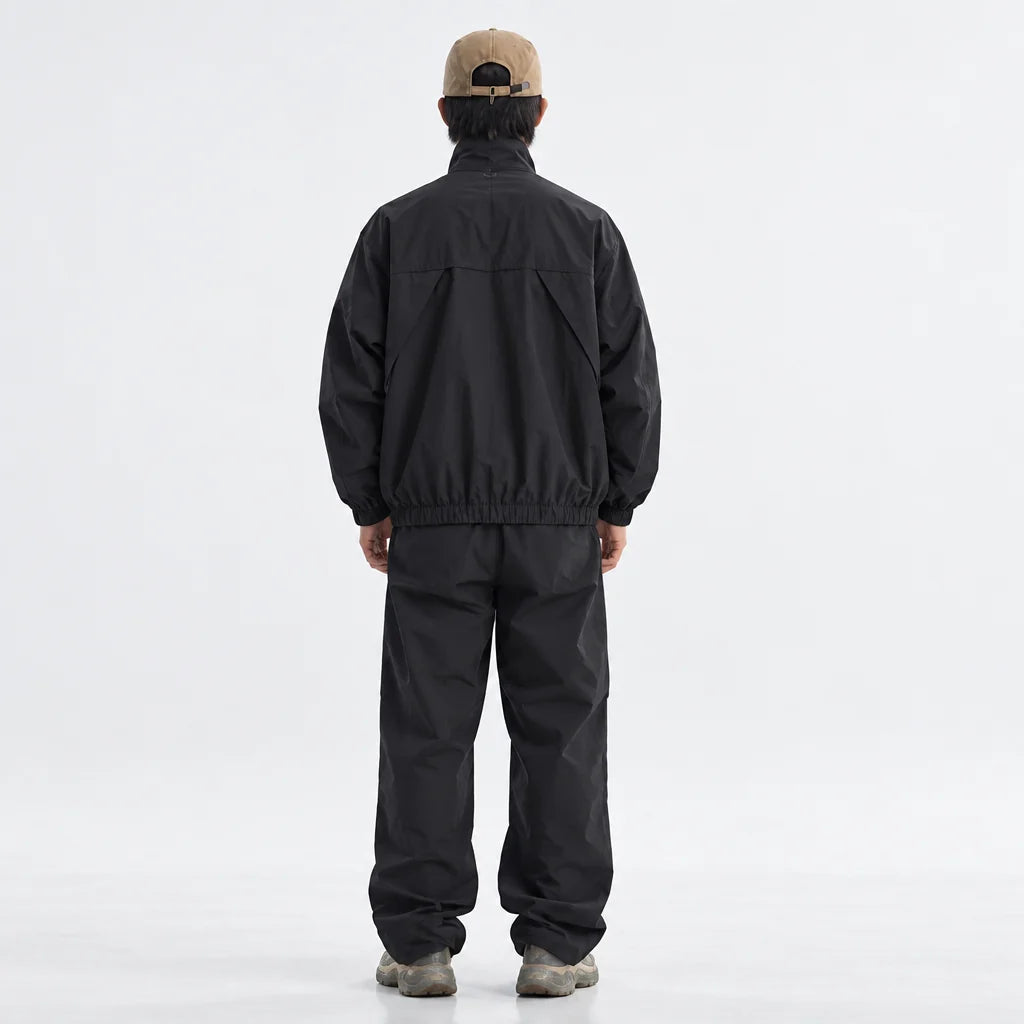 Spume - Unisex Water-Repellent & Windproof Stand-Collar Lightweight Jacket - Black