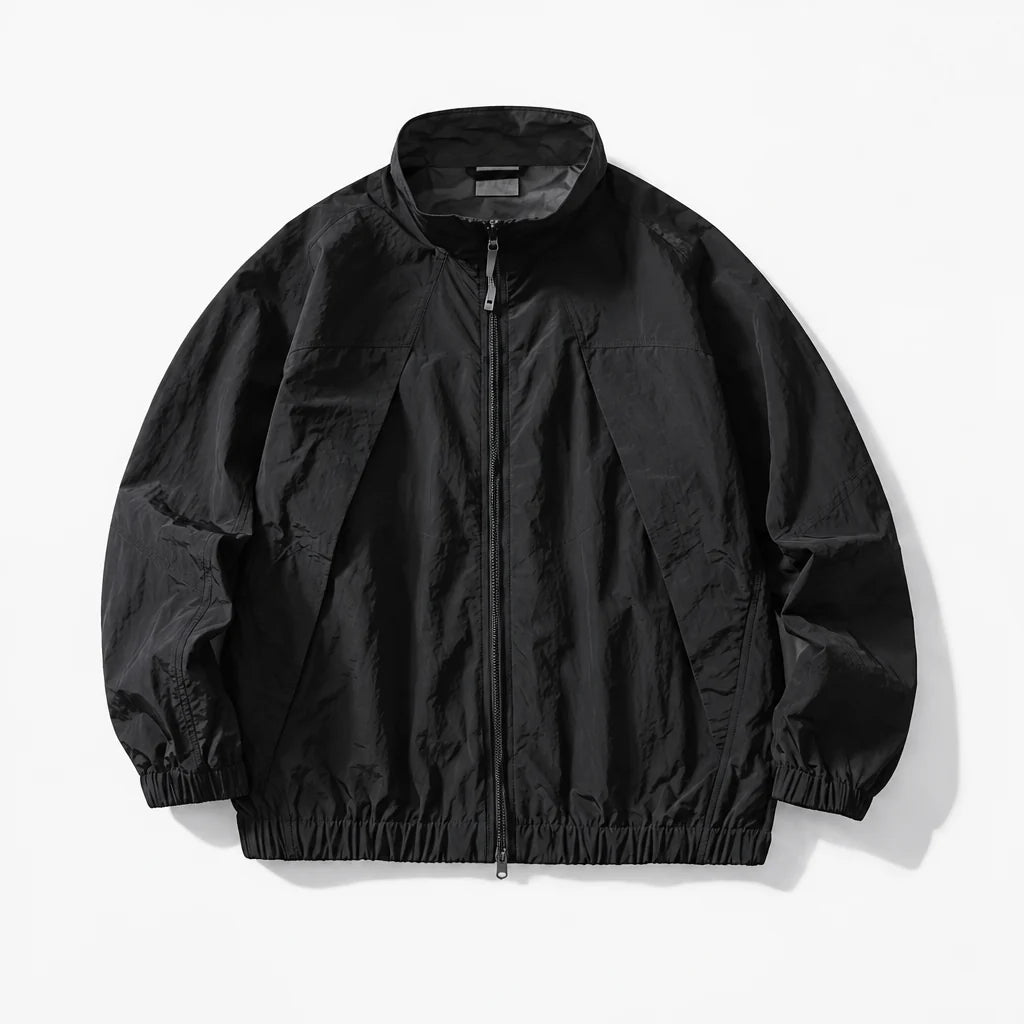 Spume - Unisex Water-Repellent & Windproof Stand-Collar Lightweight Jacket - Black