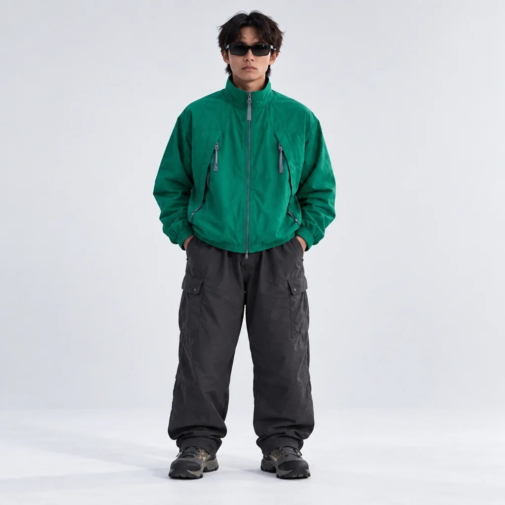 Spume - Unisex Water-Repellent & Windproof Stand-Collar Lightweight Jacket - Green