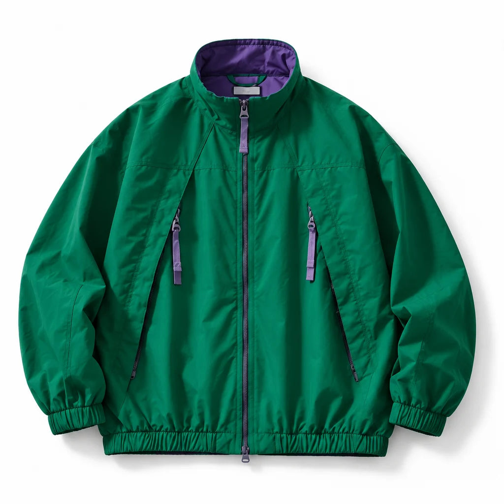Spume - Unisex Water-Repellent & Windproof Stand-Collar Lightweight Jacket - Green