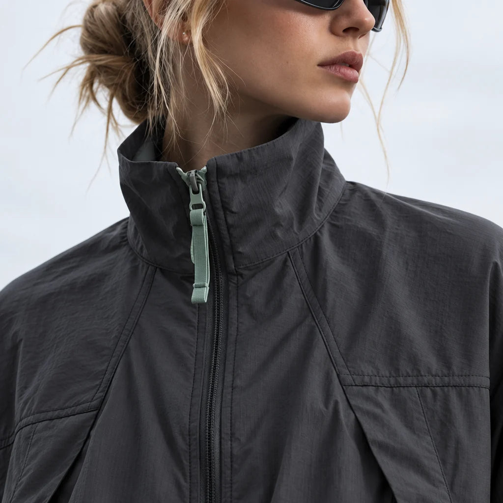 Spume - Unisex Water-Repellent & Windproof Stand-Collar Lightweight Jacket - Grey