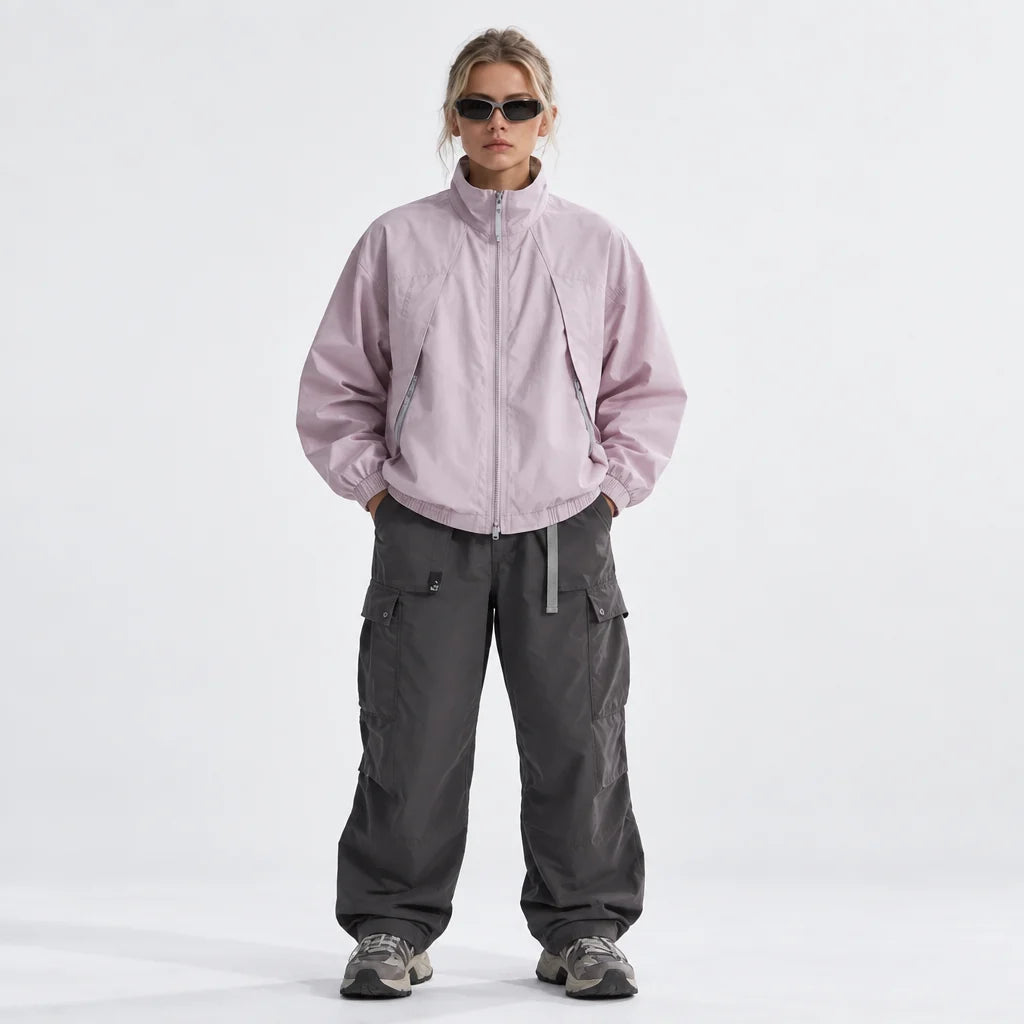 Spume - Unisex Water-Repellent & Windproof Stand-Collar Lightweight Jacket - Pink