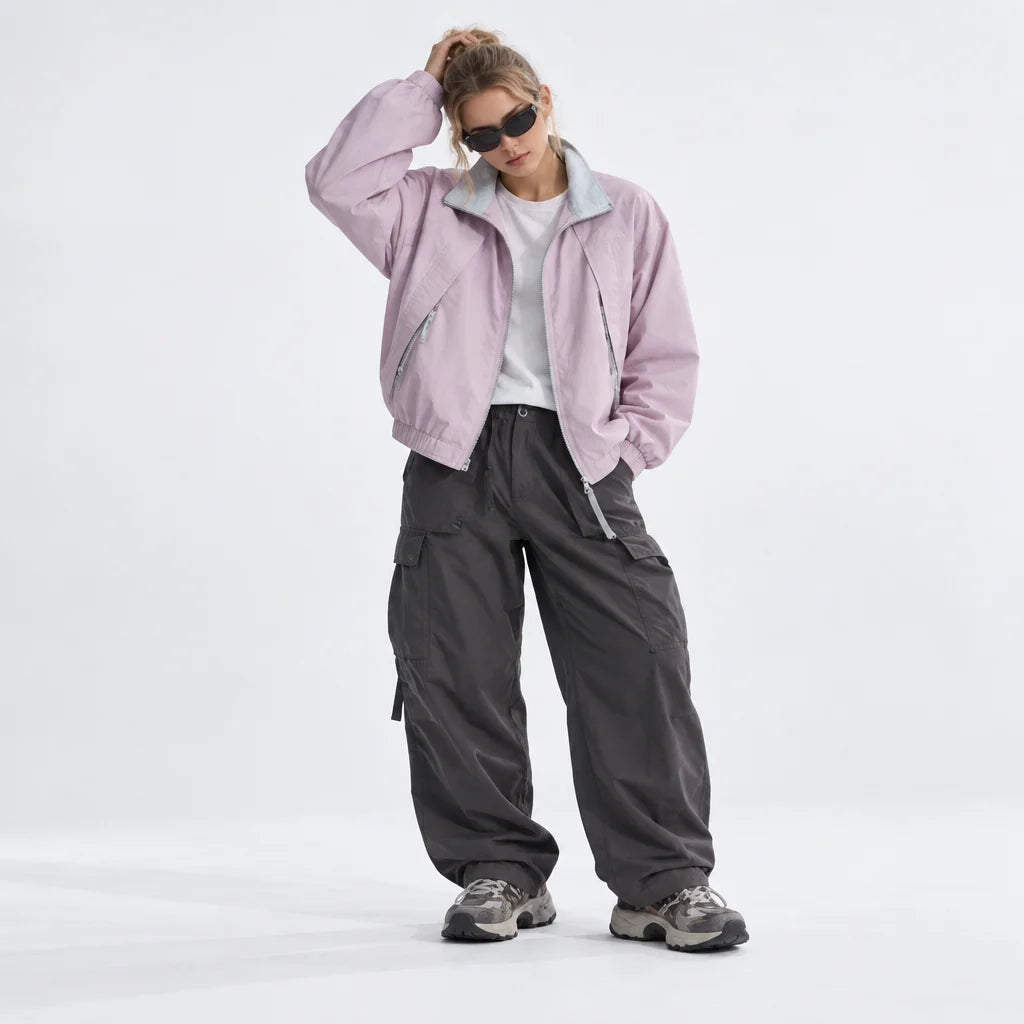 Spume - Unisex Water-Repellent & Windproof Stand-Collar Lightweight Jacket - Pink