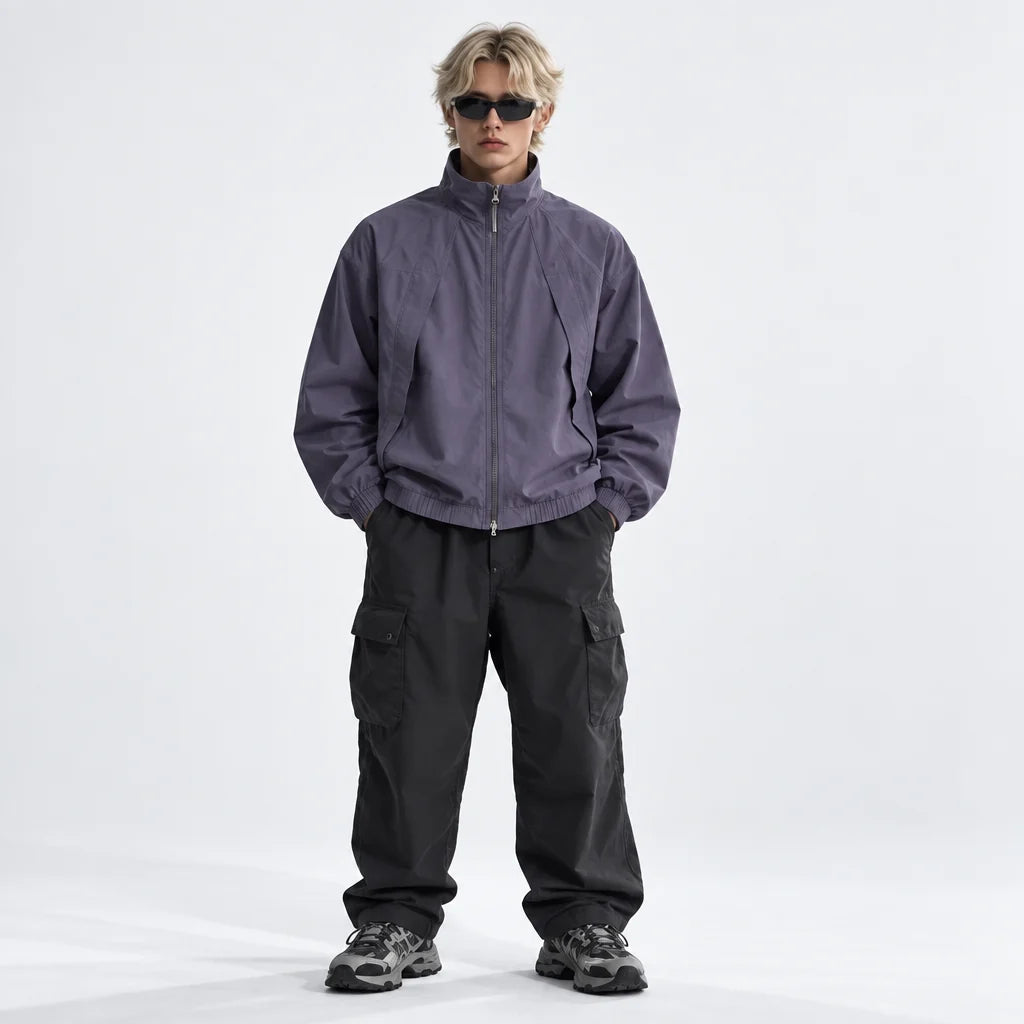 Spume - Unisex Water-Repellent & Windproof Stand-Collar Lightweight Jacket - Purple