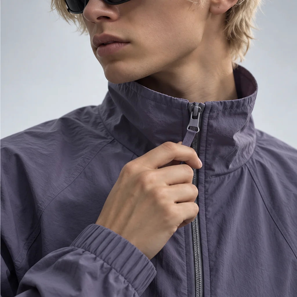 Spume - Unisex Water-Repellent & Windproof Stand-Collar Lightweight Jacket - Purple