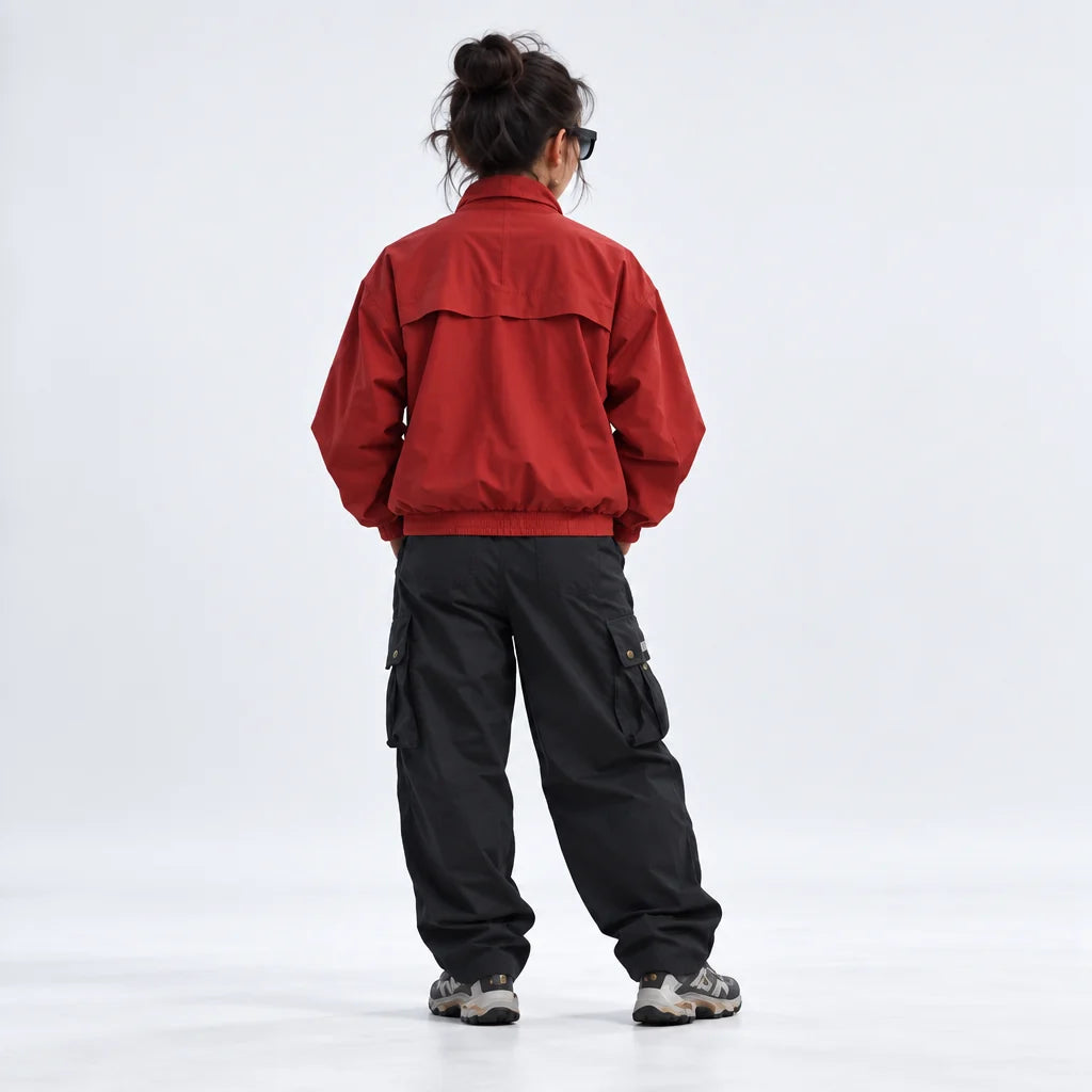 Spume - Unisex Water-Repellent & Windproof Stand-Collar Lightweight Jacket - Red