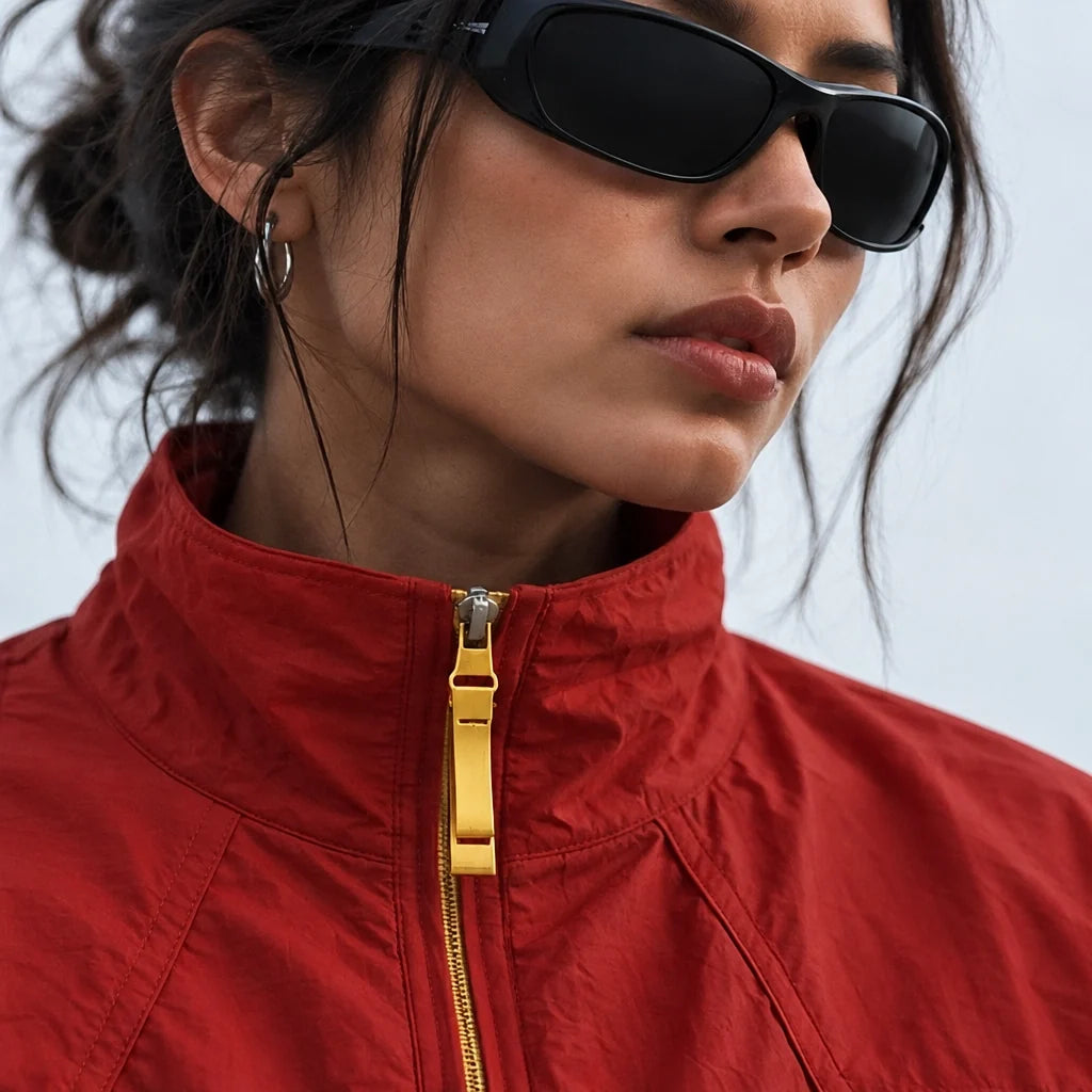 Spume - Unisex Water-Repellent & Windproof Stand-Collar Lightweight Jacket - Red