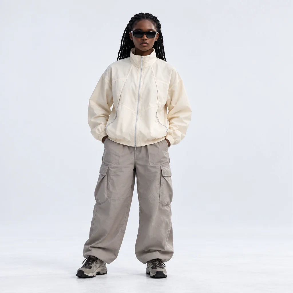 Spume - Unisex Water-Repellent & Windproof Stand-Collar Lightweight Jacket - White