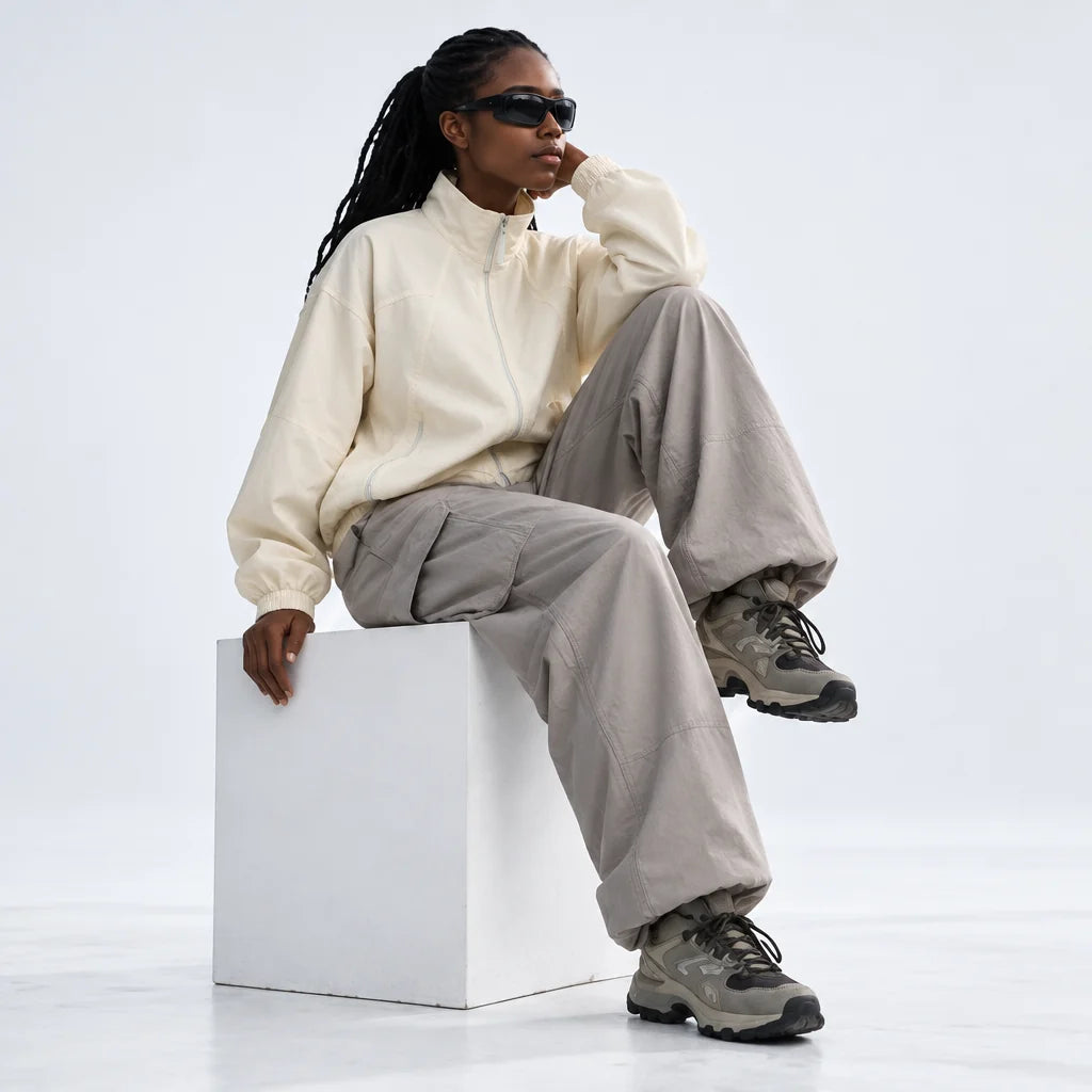 Spume - Unisex Water-Repellent & Windproof Stand-Collar Lightweight Jacket - White