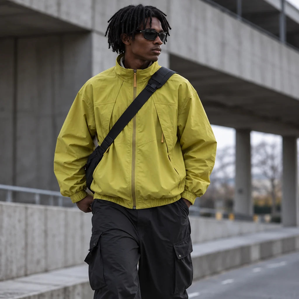 Spume - Unisex Water-Repellent & Windproof Stand-Collar Lightweight Jacket - Yellow
