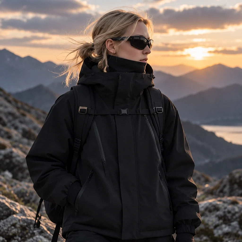 Pike - Unisex Windproof Breathable & 10K Waterproof Jacket - Black