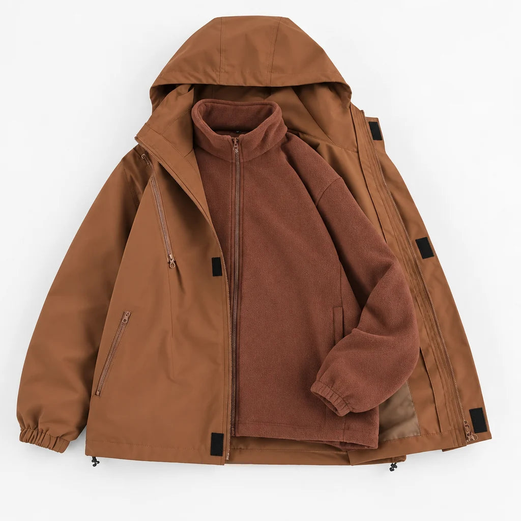 Pike - Unisex Windproof Breathable & 10K Waterproof Jacket - Brown