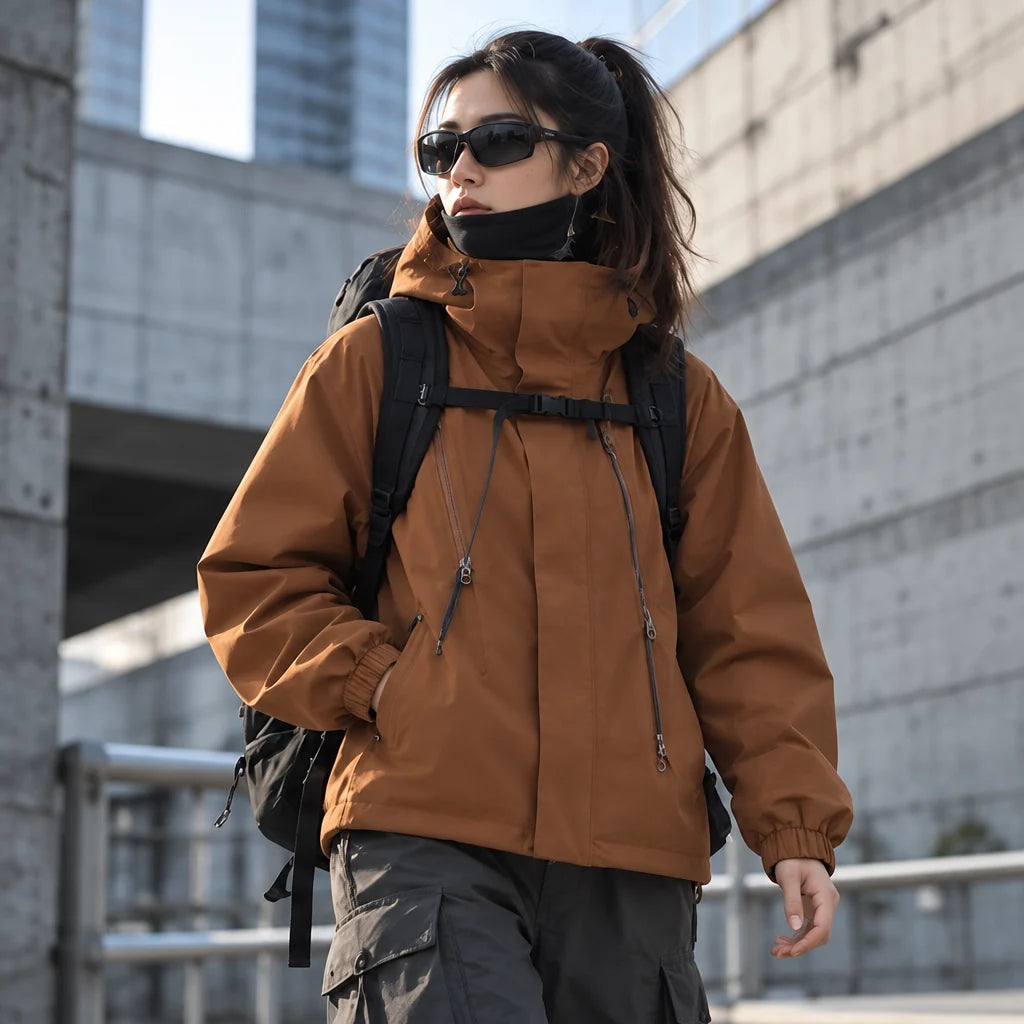 Pike - Unisex Windproof Breathable & 10K Waterproof Jacket - Brown
