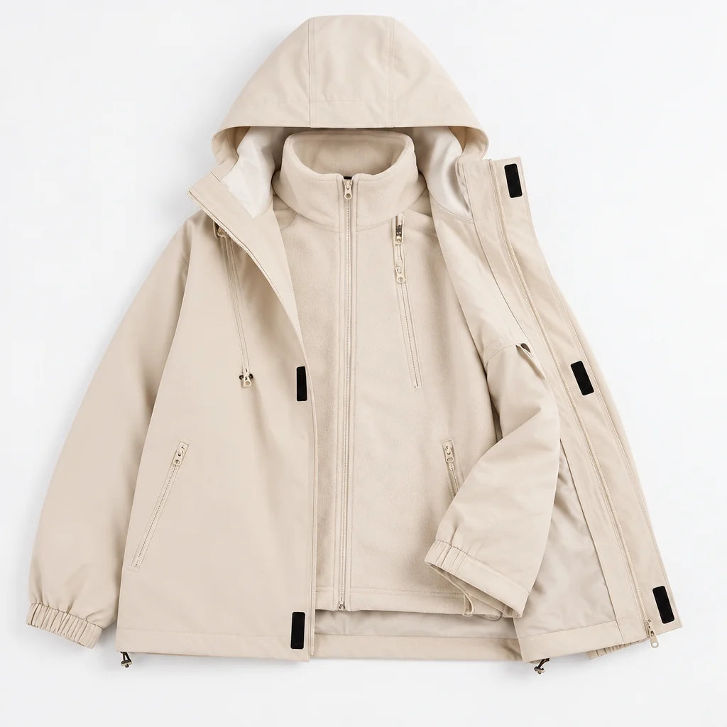 Pike - Unisex Windproof Breathable & 10K Waterproof Jacket - Off-white