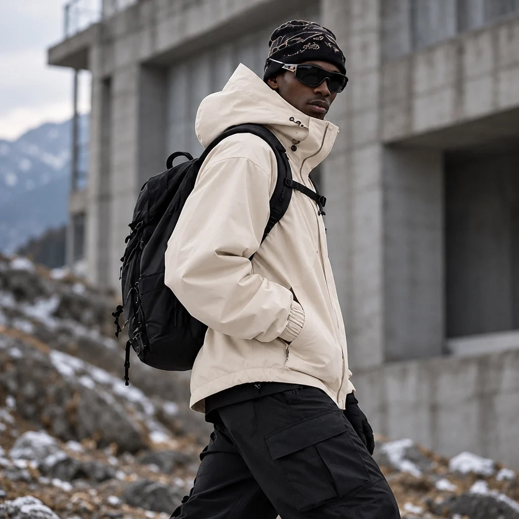 Pike - Unisex Windproof Breathable & 10K Waterproof Jacket - Off-white