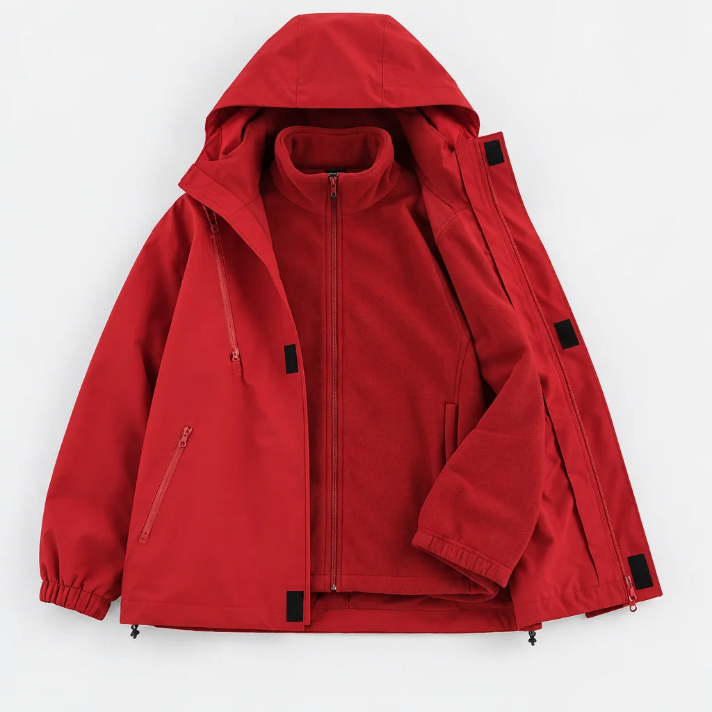 Pike - Unisex Windproof Breathable & 10K Waterproof Jacket - Red