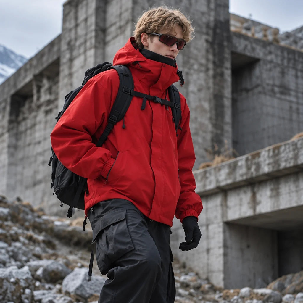 Pike - Unisex Windproof Breathable & 10K Waterproof Jacket - Red