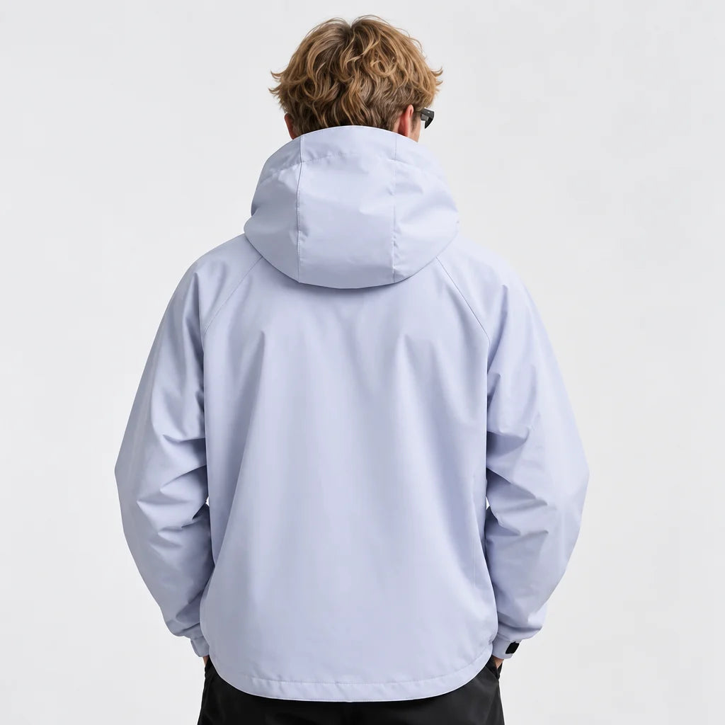 Mere - Unisex Windproof Breathable & Relaxed Fit Waterproof Jacket - Light Blue