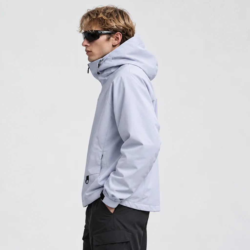Mere - Unisex Windproof Breathable & Relaxed Fit Waterproof Jacket - Light Blue