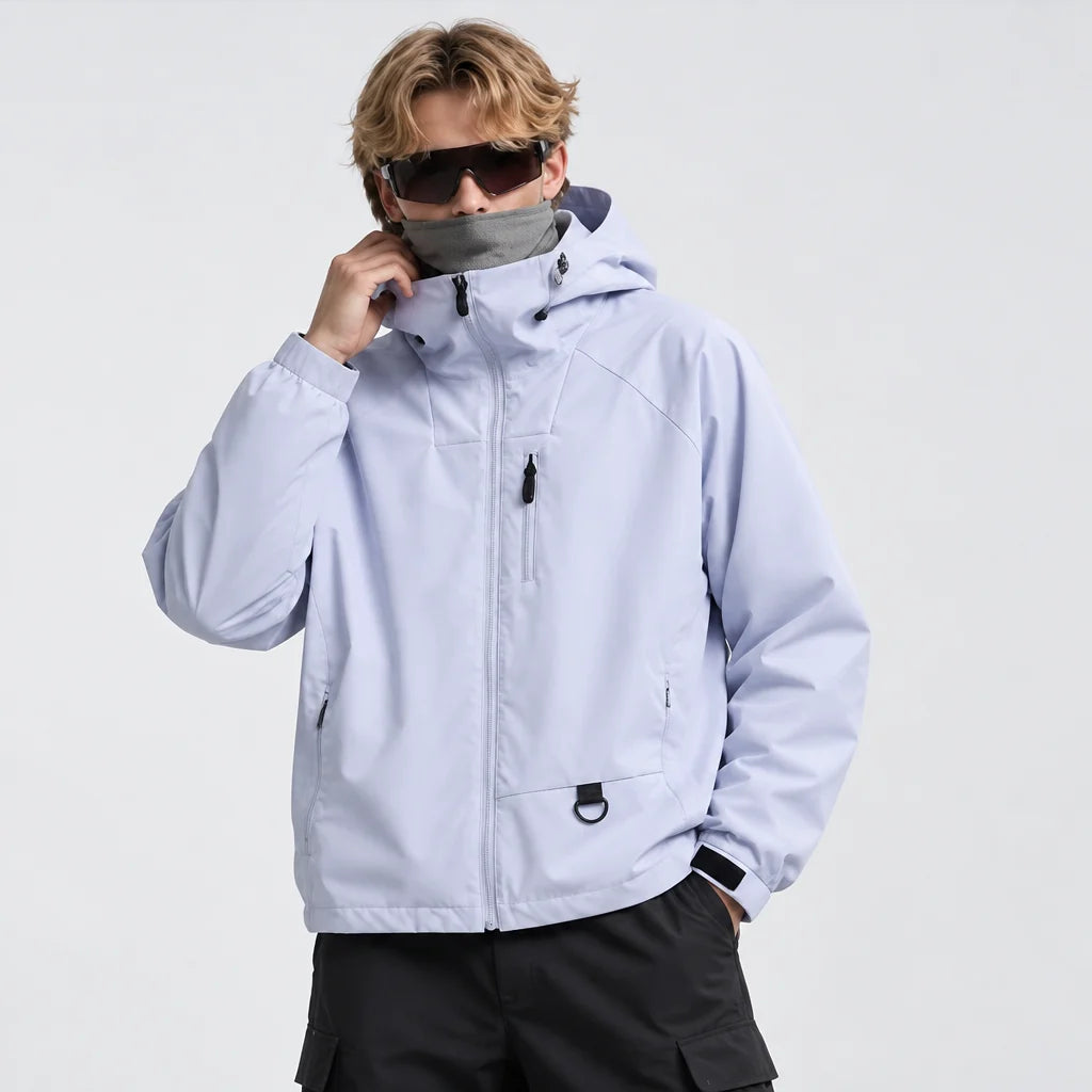 Mere - Unisex Windproof Breathable & Relaxed Fit Waterproof Jacket - Light Blue