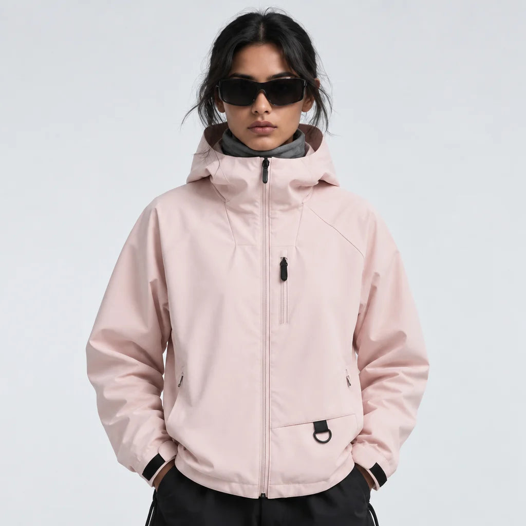 Mere - Unisex Windproof Breathable & Relaxed Fit Waterproof Jacket - Pink