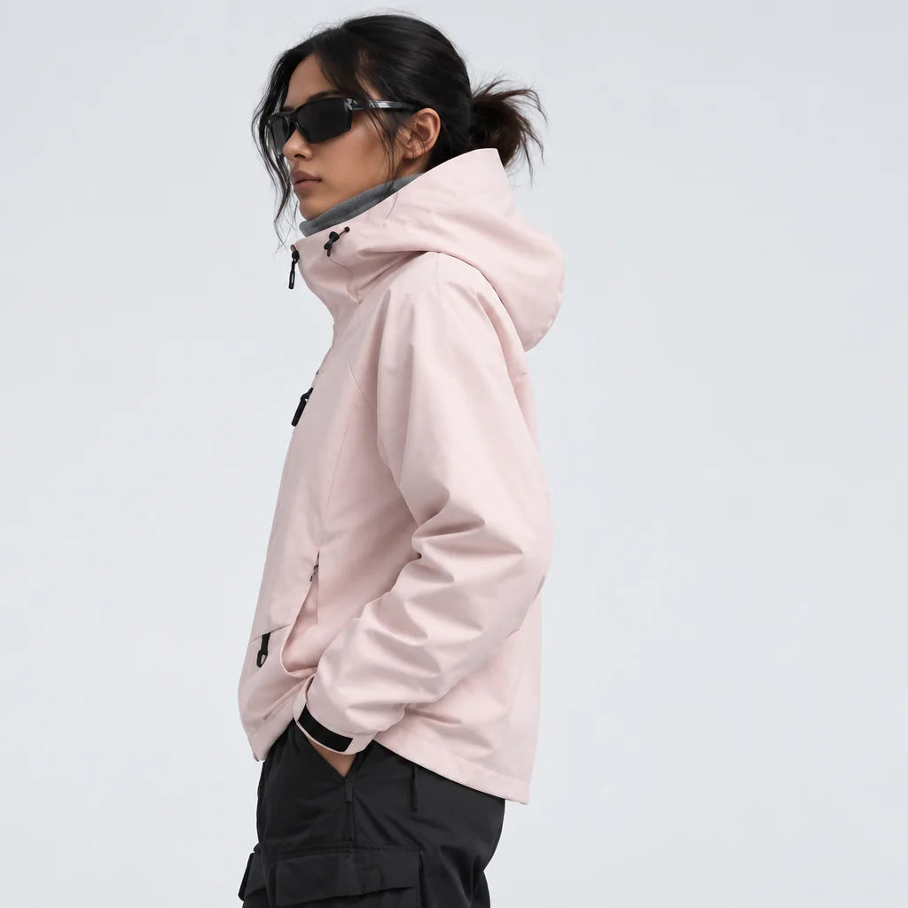 Mere - Unisex Windproof Breathable & Relaxed Fit Waterproof Jacket - Pink