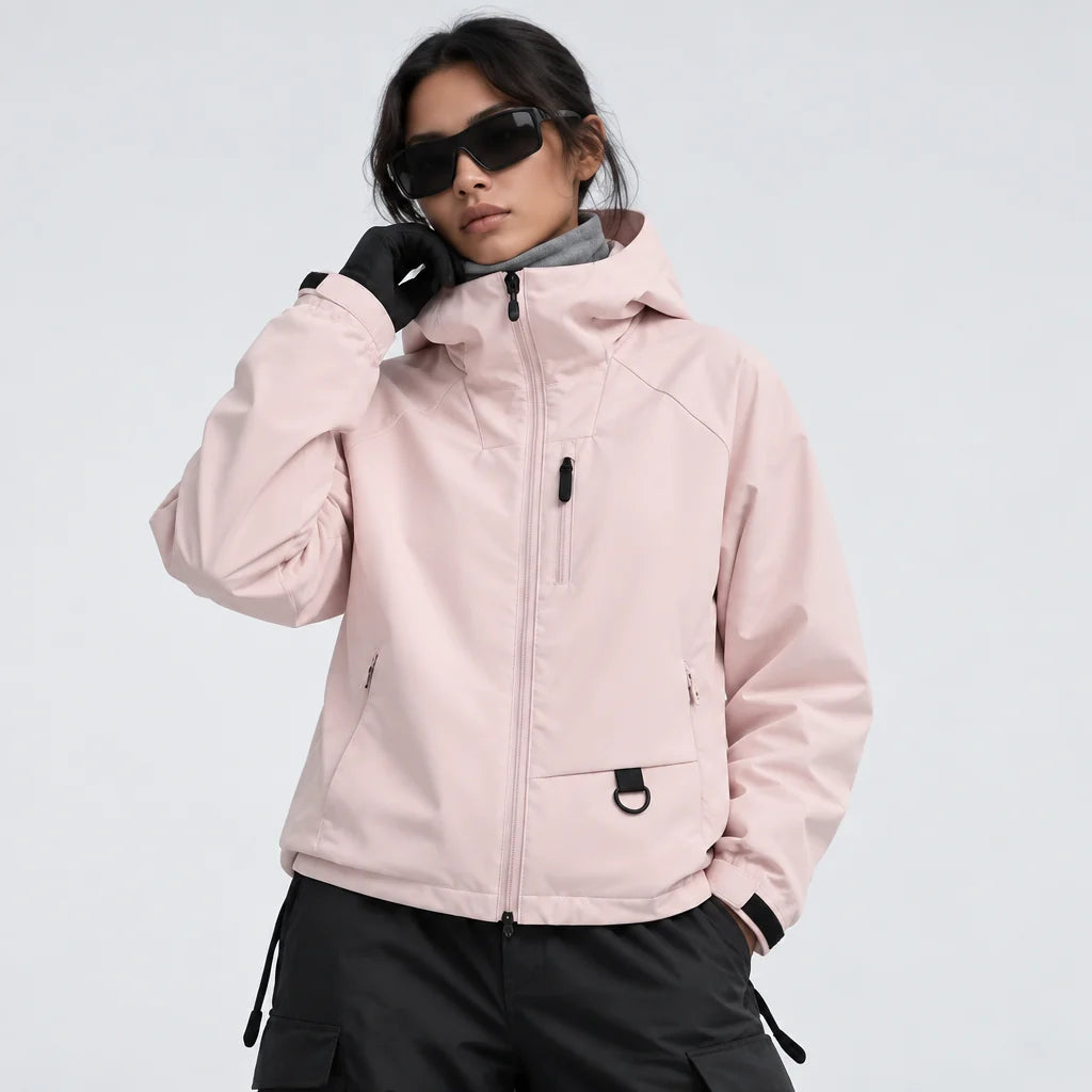 Mere - Unisex Windproof Breathable & Relaxed Fit Waterproof Jacket - Pink
