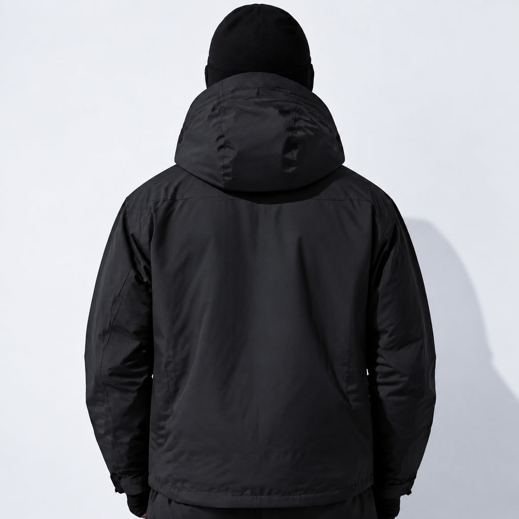 Screes - Mens Windproof Breathable & Hooded Waterproof Jacket - Black