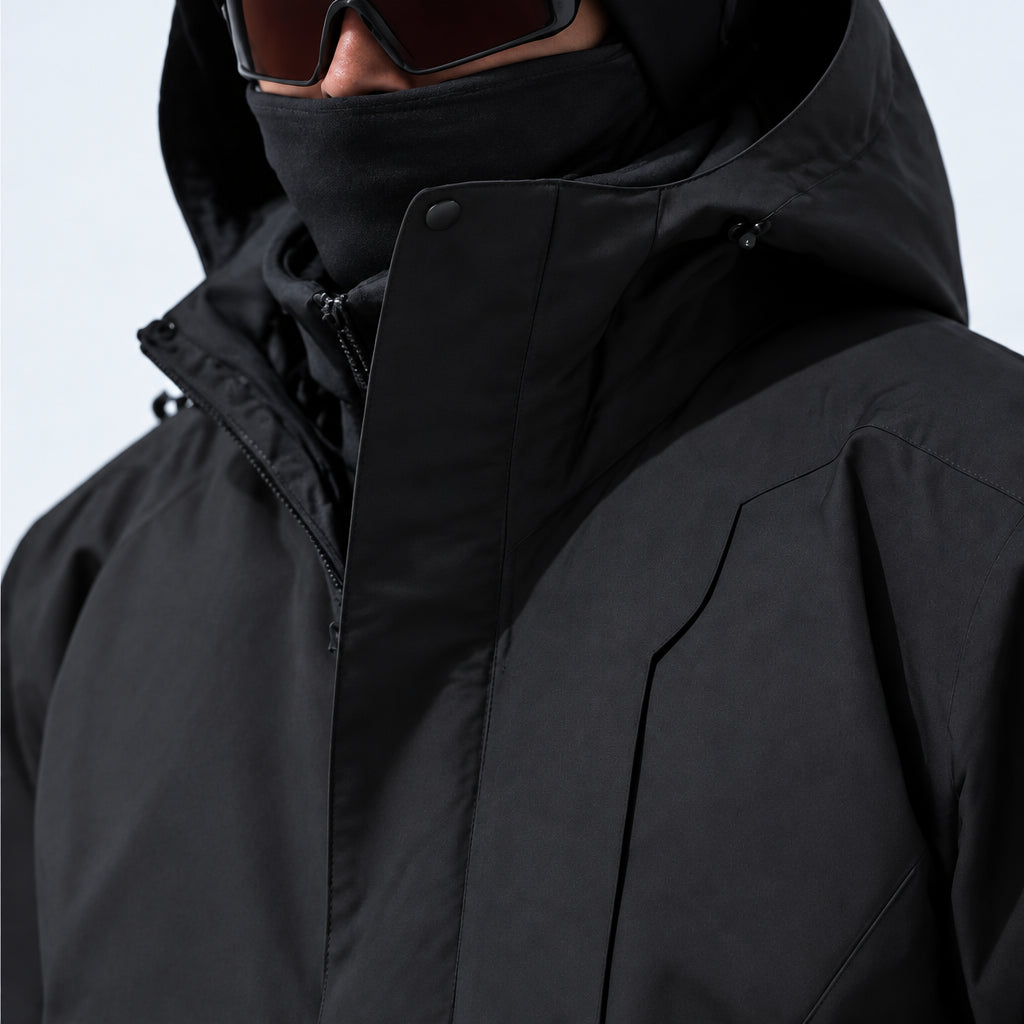 Screes - Mens Windproof Breathable & Hooded Waterproof Jacket - Black