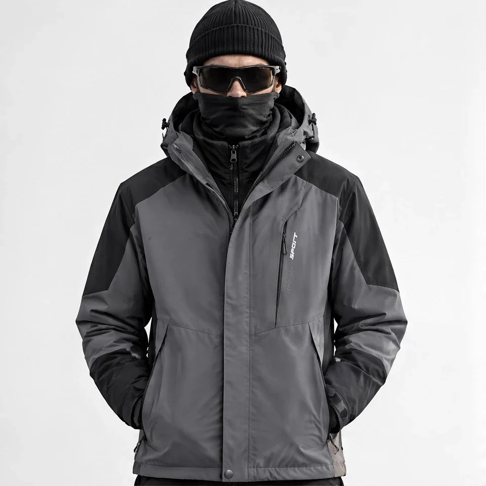 Screes - Mens Windproof Breathable & Hooded Waterproof Jacket - Grey