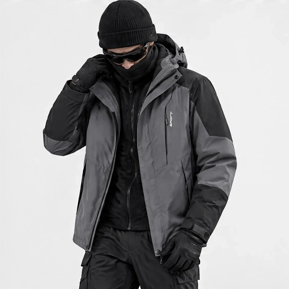 Screes - Mens Windproof Breathable & Hooded Waterproof Jacket - Grey