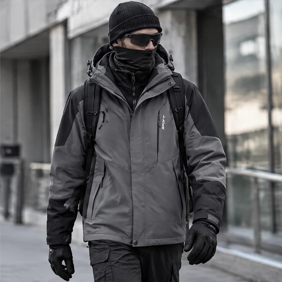 Screes - Mens Windproof Breathable & Hooded Waterproof Jacket - Grey
