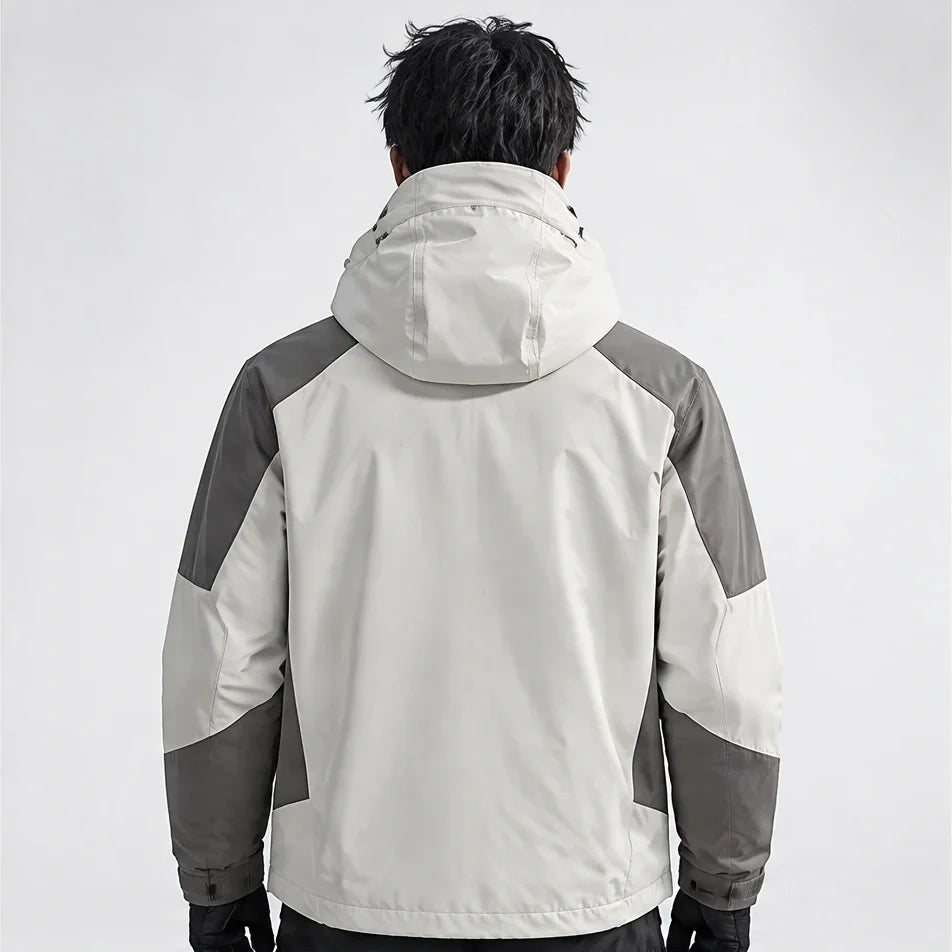 Screes - Mens Windproof Breathable & Hooded Waterproof Jacket - Khaki