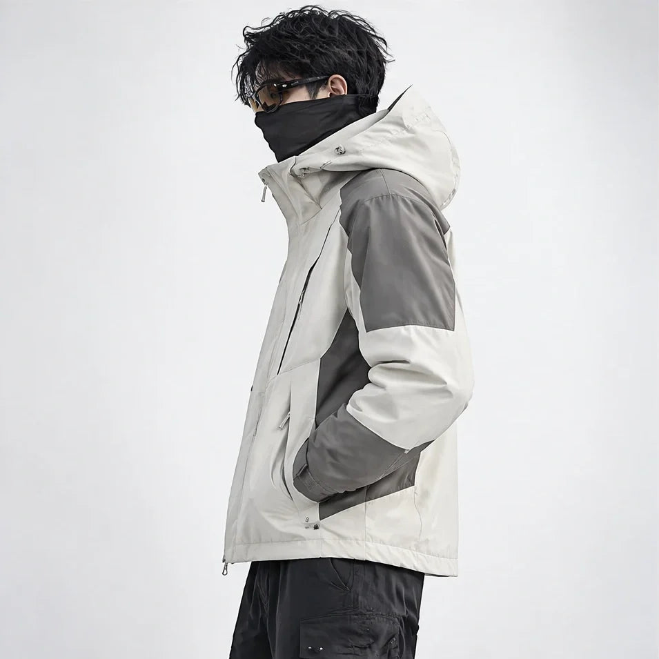 Screes - Mens Windproof Breathable & Hooded Waterproof Jacket - Khaki