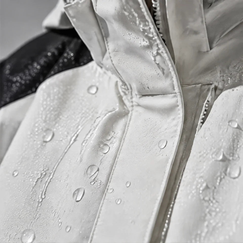 Screes - Mens Windproof Breathable & Hooded Waterproof Jacket - White