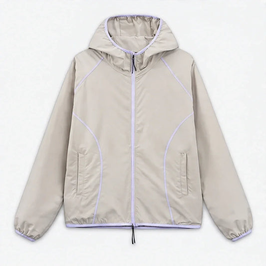 Lull - Unisex Water-Repellent & Windproof Colour-Block Lightweight Jacket - Light Khaki