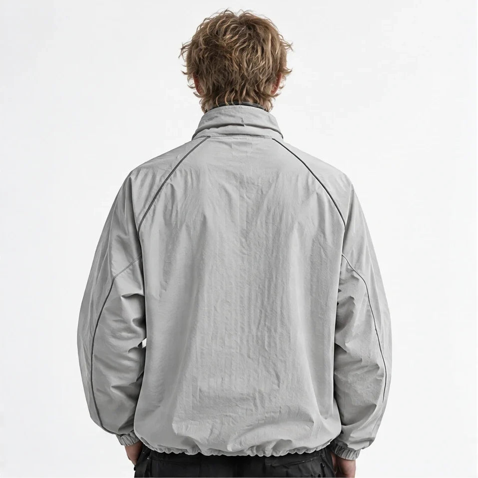 Spur - Unisex Water-Repellent & Windproof Colour-Block Lightweight Jacket - Grey