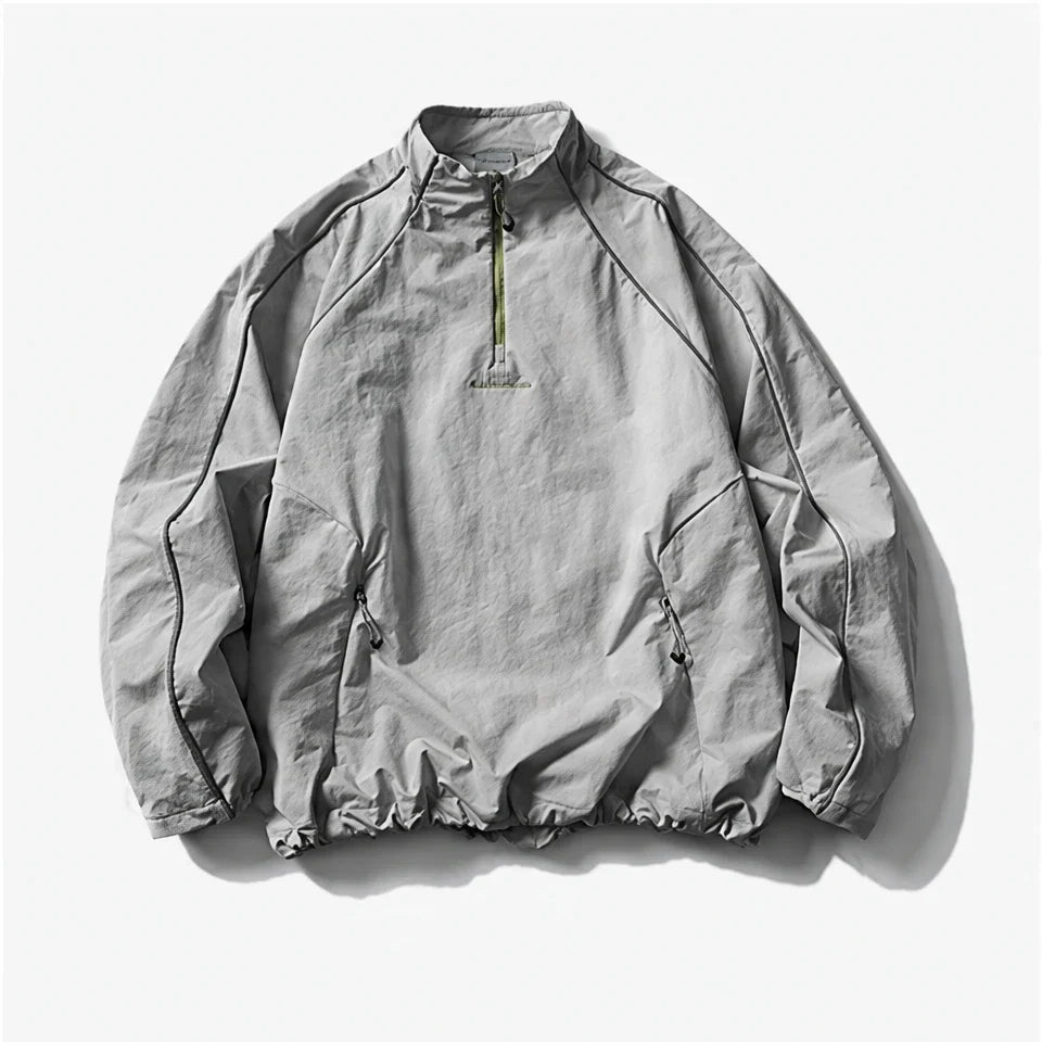 Spur - Unisex Water-Repellent & Windproof Colour-Block Lightweight Jacket - Grey