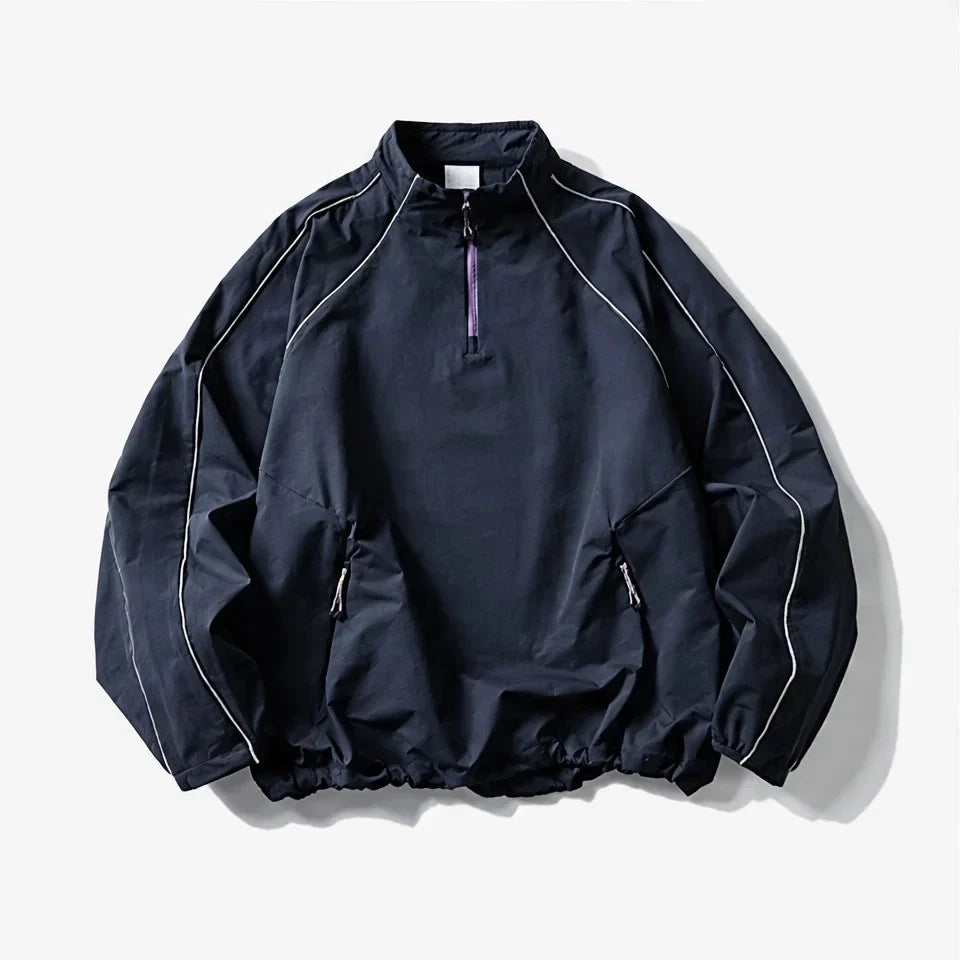 Spur - Unisex Water-Repellent & Windproof Colour-Block Lightweight Jacket - Navy Blue