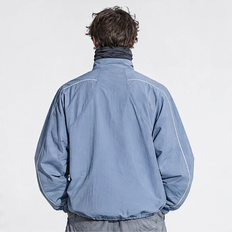 Spur - Unisex Water-Repellent & Windproof Colour-Block Lightweight Jacket - Sky Blue