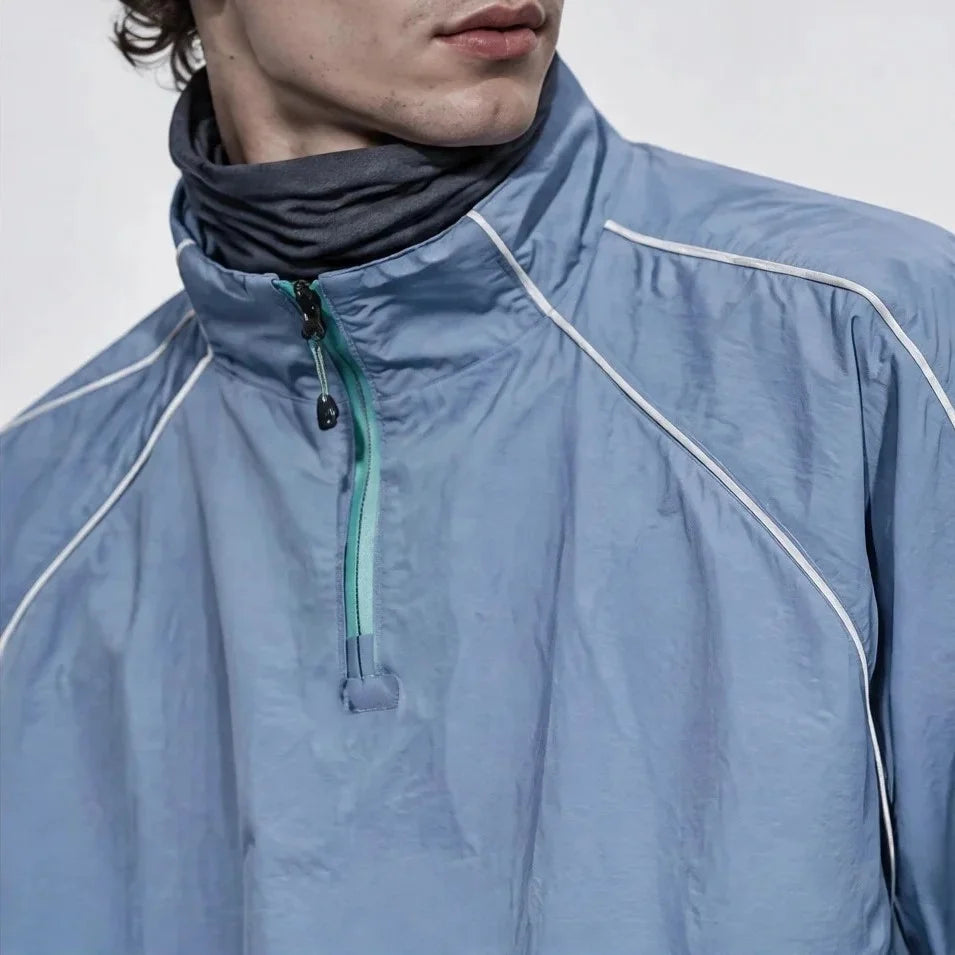 Spur - Unisex Water-Repellent & Windproof Colour-Block Lightweight Jacket - Sky Blue