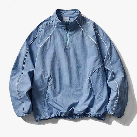 Spur - Unisex Water-Repellent & Windproof Colour-Block Lightweight Jacket - Sky Blue