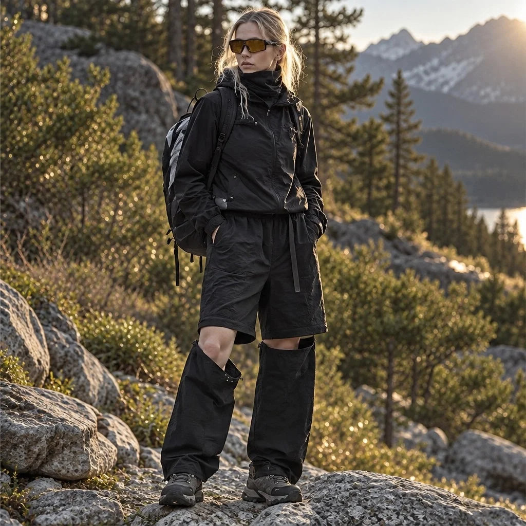 Hagg - Womens Quick-Dry Windproof & Relaxed Fit Waterproof Trousers - Black
