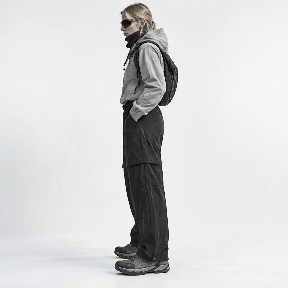 Hagg - Womens Quick-Dry Windproof & Relaxed Fit Waterproof Trousers - Black